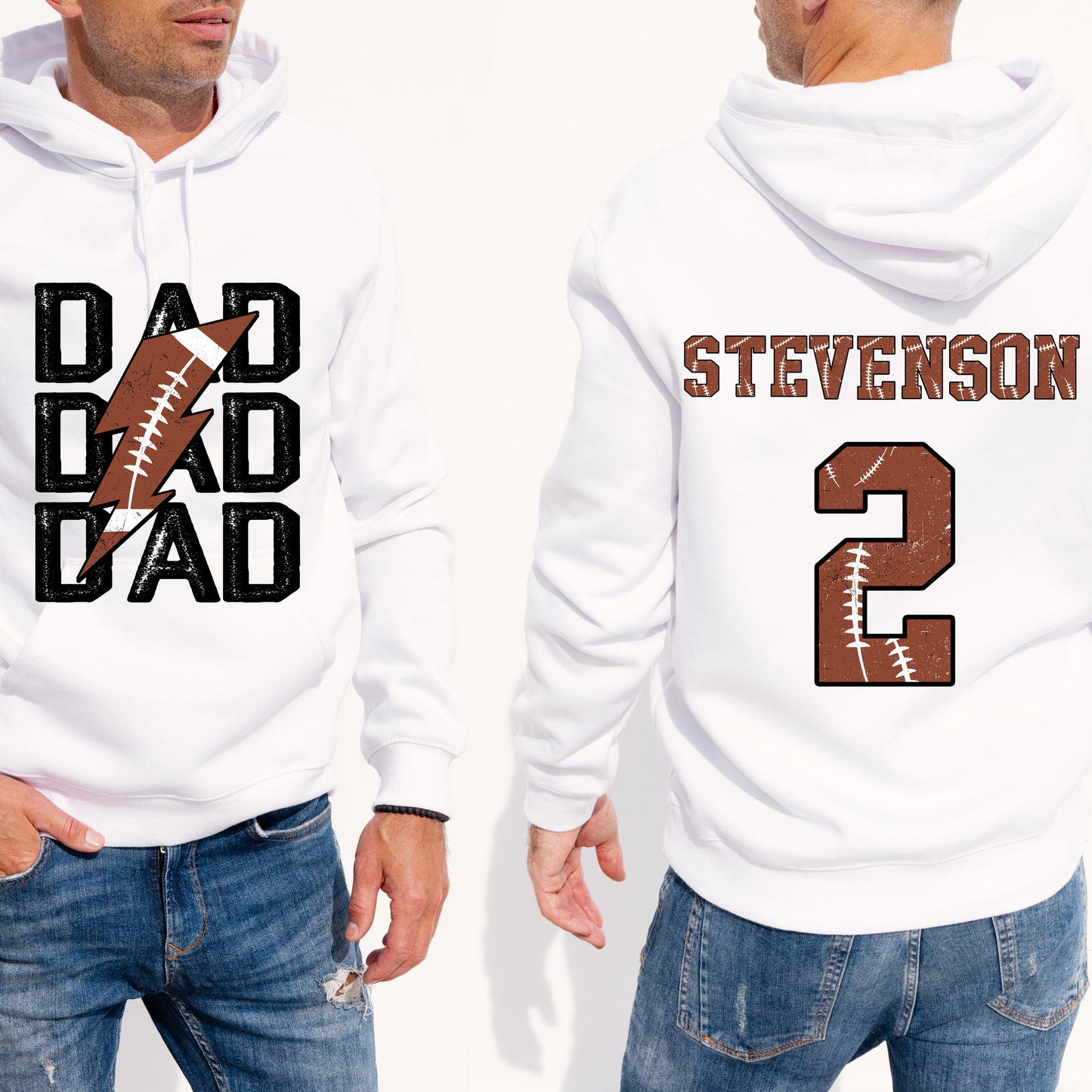 Personalized Football Dad Sweater