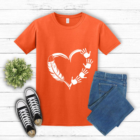 Adults Feather Heart Tee