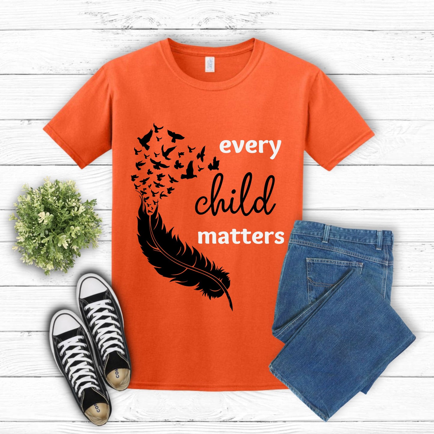Adults Feather Every Child Matters Tee