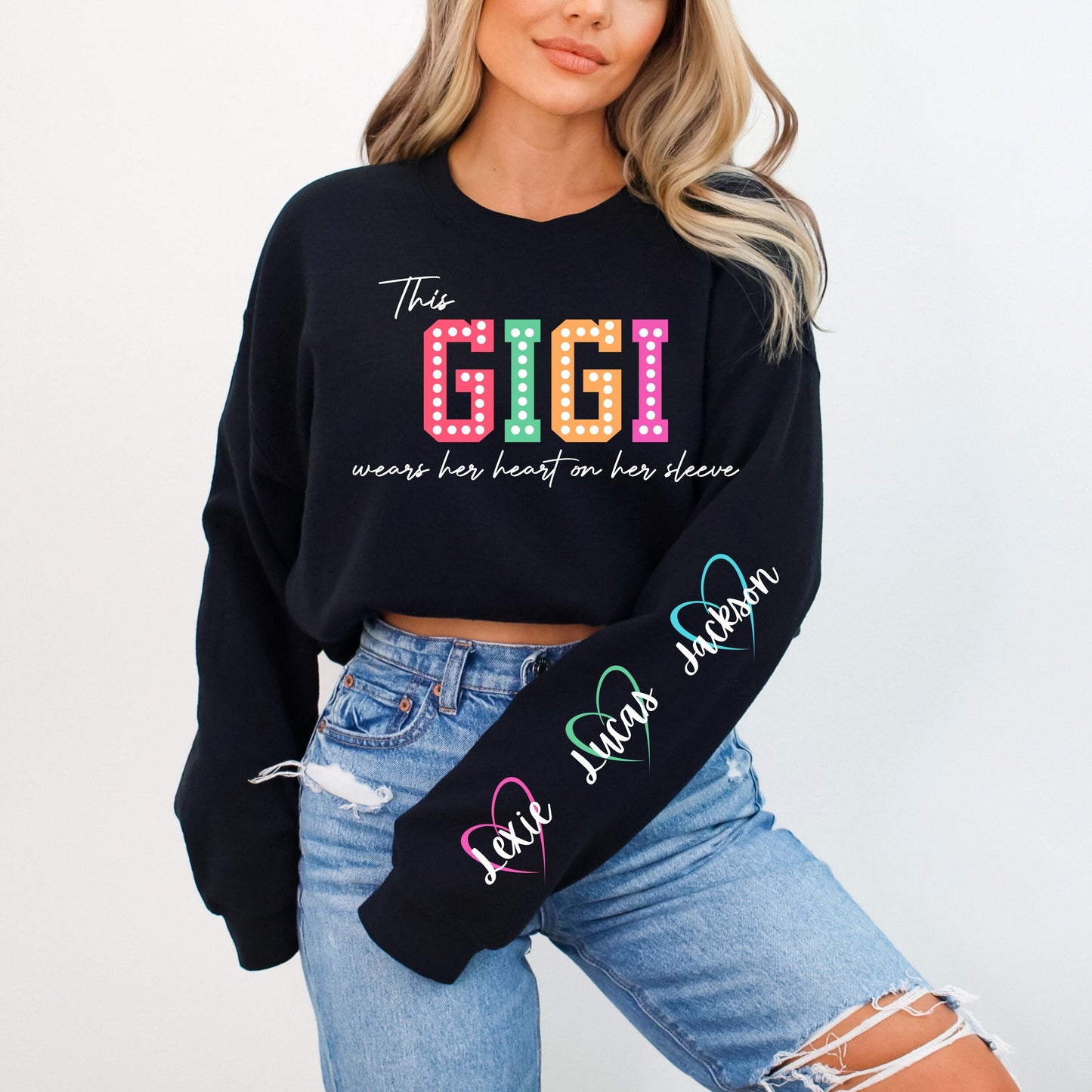 This GIGI wears her heart on her sleeve