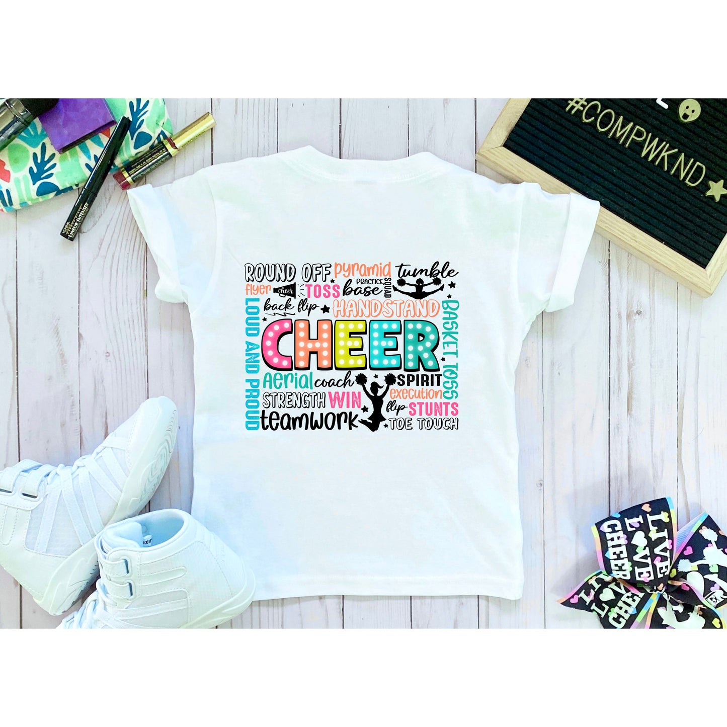 all things CHEER crop tee