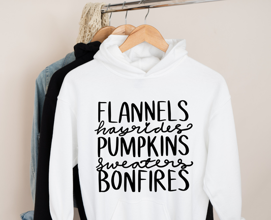Flannel Pumpkins Bonfires