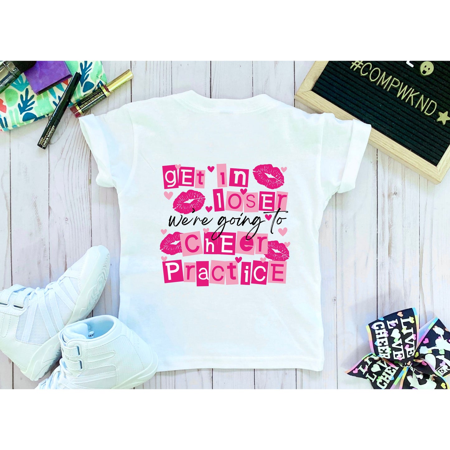 Get in loser, were going to CHEER practise crop tee